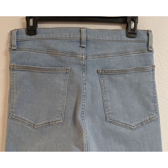 NEW~VERONICA BEARD Carly Kick Flare High Waisted Tuxedo Stripe Cropped Jeans 29 - Picture 13 of 16